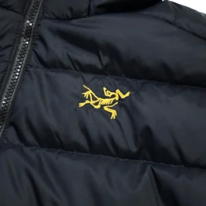 Replica Arc'teryx Thorium AR Down Jacket Black Gold Reps - RepLuxe