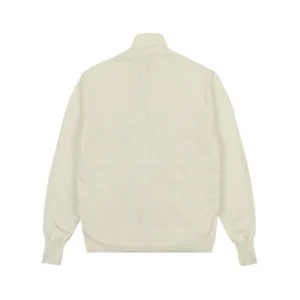 Replica Moncler Knit Down Jacket White Stand Collar Reps - RepLuxe