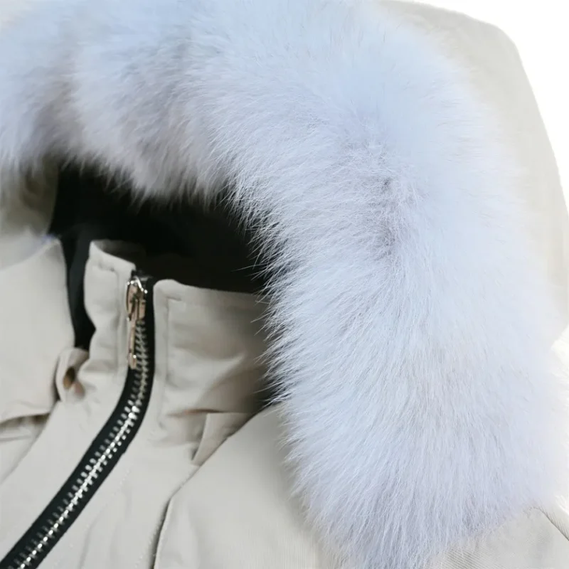 Replica Moose Knuckles Classic Bomber Jacket White Reps - RepLuxe