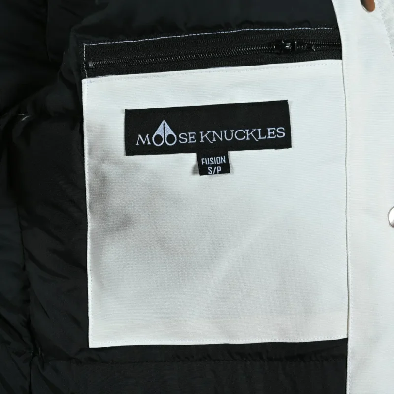 Replica Moose Knuckles Classic Aviator Jacket White Reps - RepLuxe