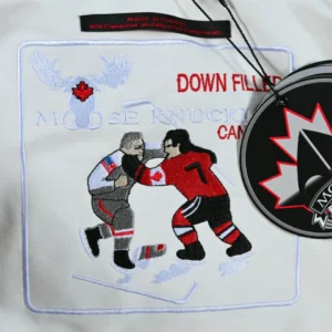 Replica Moose Knuckles Classic Aviator Jacket White Reps - RepLuxe