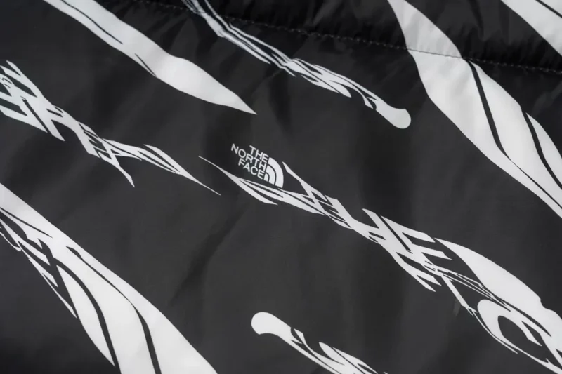 Replica The North Face Zebra Down Jacket BlackWhite Reps - RepLuxe