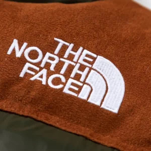 Replica The North Face Nuptse Jacket Olive Brown Reps - RepLuxe