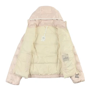 Replica Moncler Andro Short Hooded Down Jacket Pink Reps - RepLuxe