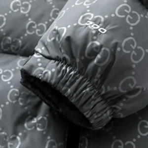 Replica Gucci x The North Face Logo Down Jacket Grey Reps - RepLuxe