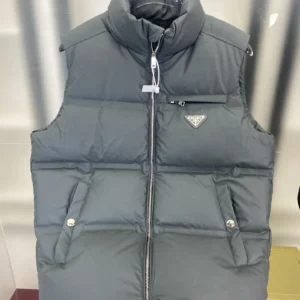 Replica Prada Re-Nylon Down Vest Grey Regular Fit Reps - RepLuxe