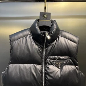Replica Prada Down Vest Black Logo Style Reps - RepLuxe