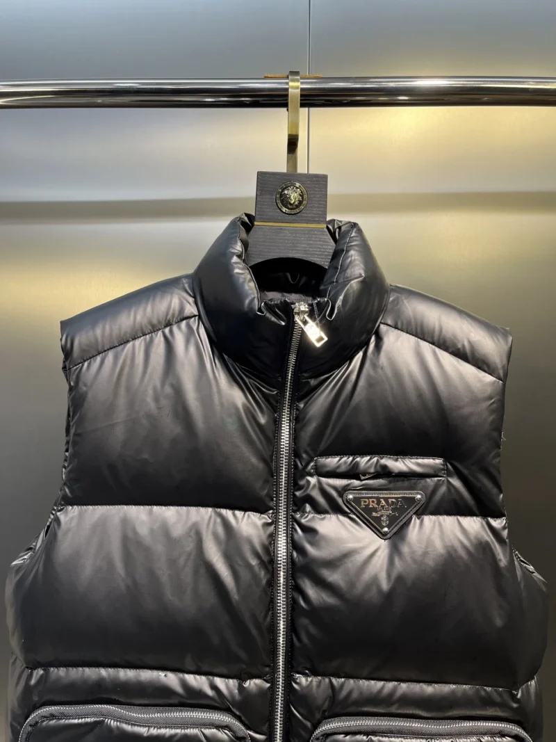 Replica Prada Down Vest Black Logo Style Reps - RepLuxe