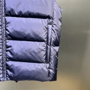 Replica Prada Minimalist Down Vest Blue Stand Collar Reps - RepLuxe