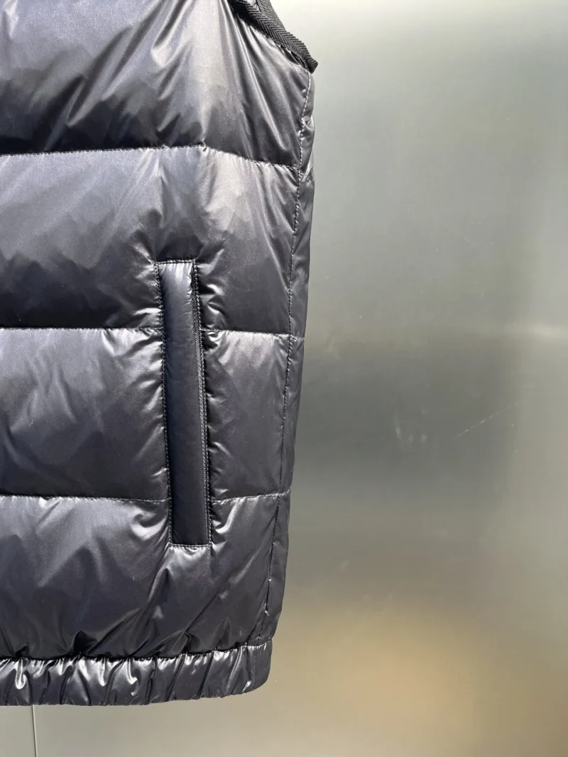 Replica Prada Minimalist Down Vest Black Stand Collar Reps - RepLuxe