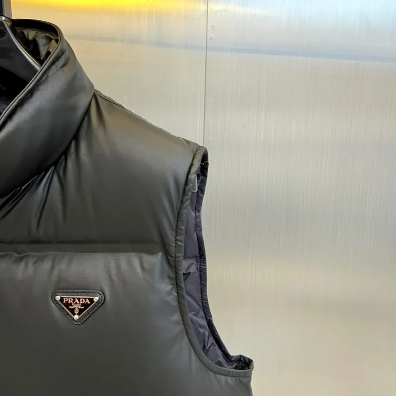 Replica Prada Quilted Down Vest Black Sleeveless Reps - RepLuxe