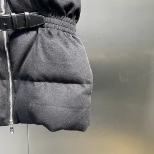 Replica Prada Logo Wool Down Vest Black Reps - RepLuxe