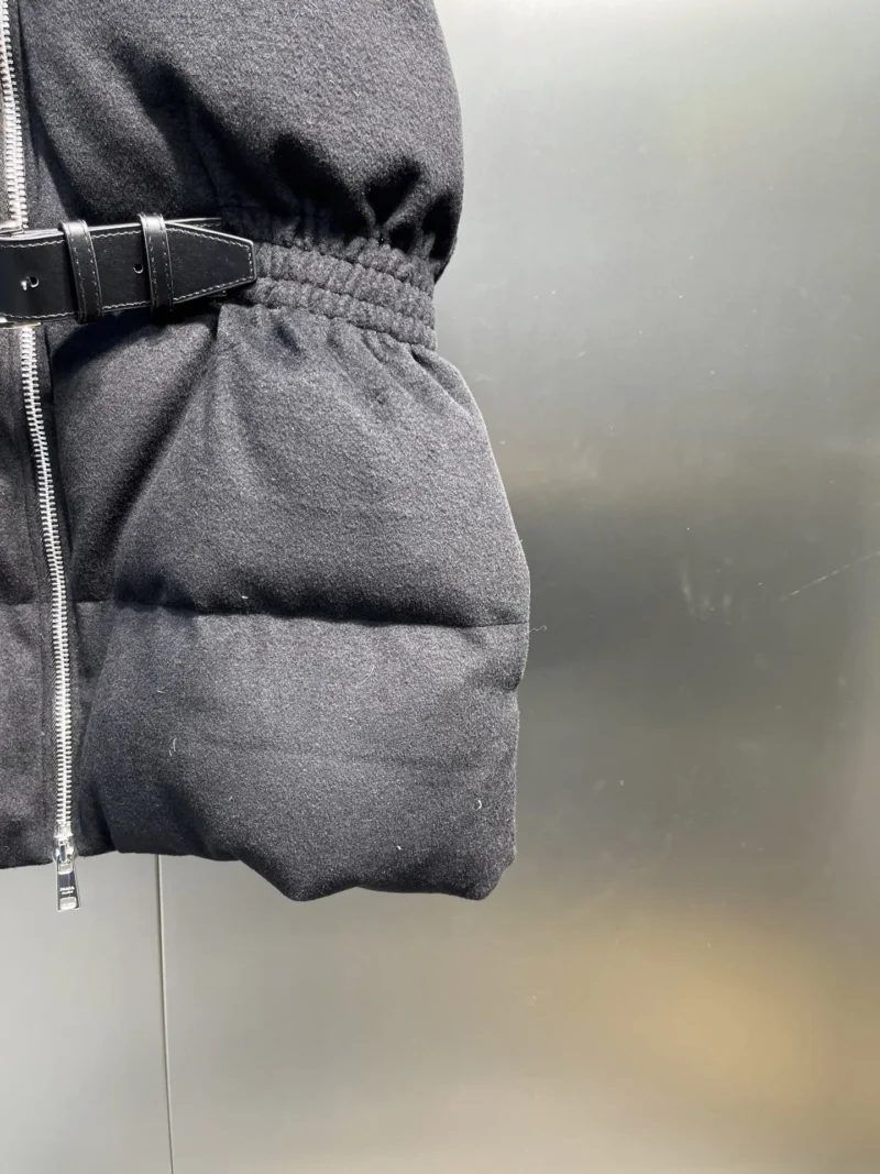 Replica Prada Logo Wool Down Vest Black Reps - RepLuxe