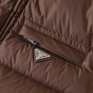Replica Prada Re-Nylon Down Vest Cocoa Brown Reps - RepLuxe