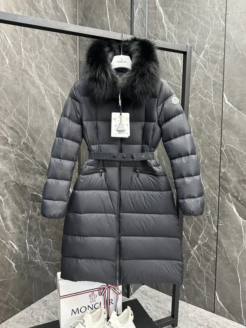 Replica Moncler Boedic Down Jacket Black Long Reps - RepLuxe