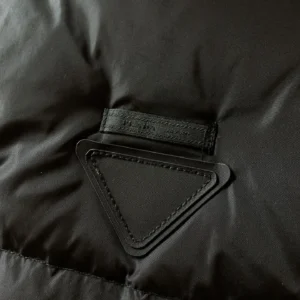 Replica Prada Down Vest Black Stand Collar Reps - RepLuxe