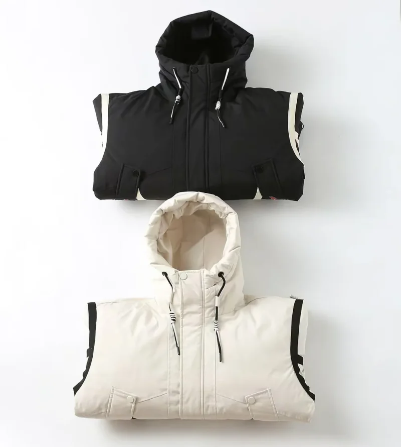 Replica Prada Hooded Down Jacket White Unisex Reps - RepLuxe
