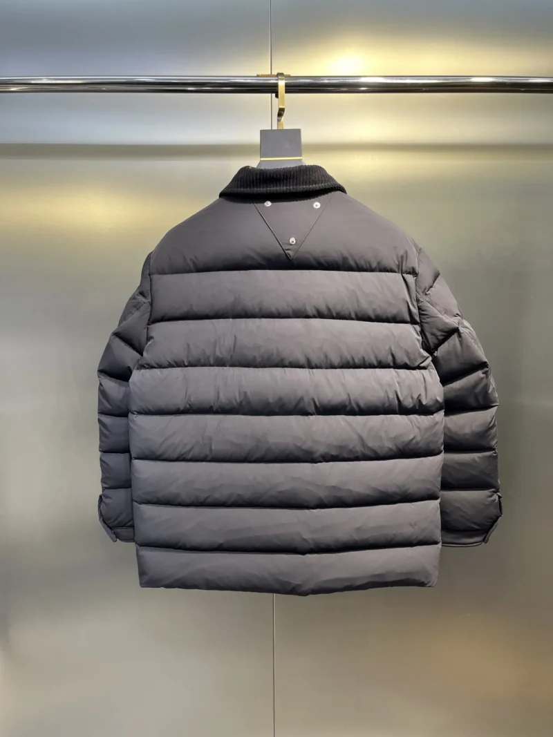 Replica Prada ReNylon Down Jacket Grey Quilted Reps - RepLuxe