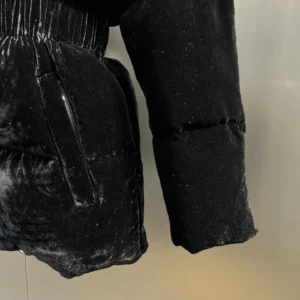 Replica Prada Velvet Down Jacket Black Hooded Reps - RepLuxe
