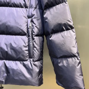 Replica Prada Biker Down Jacket Blue Hooded Reps - RepLuxe