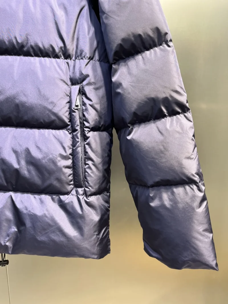 Replica Prada Biker Down Jacket Blue Hooded Reps - RepLuxe