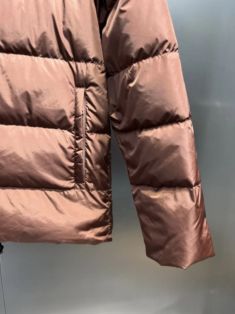 Replica Prada Biker Down Jacket Brown Hooded Reps - RepLuxe