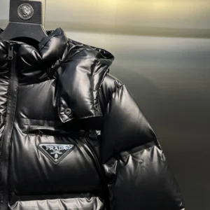 Replica Prada Down Jacket Black Hooded Puffer Reps - RepLuxe