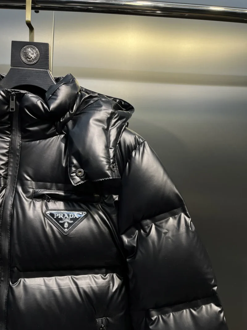 Replica Prada Down Jacket Black Hooded Puffer Reps - RepLuxe