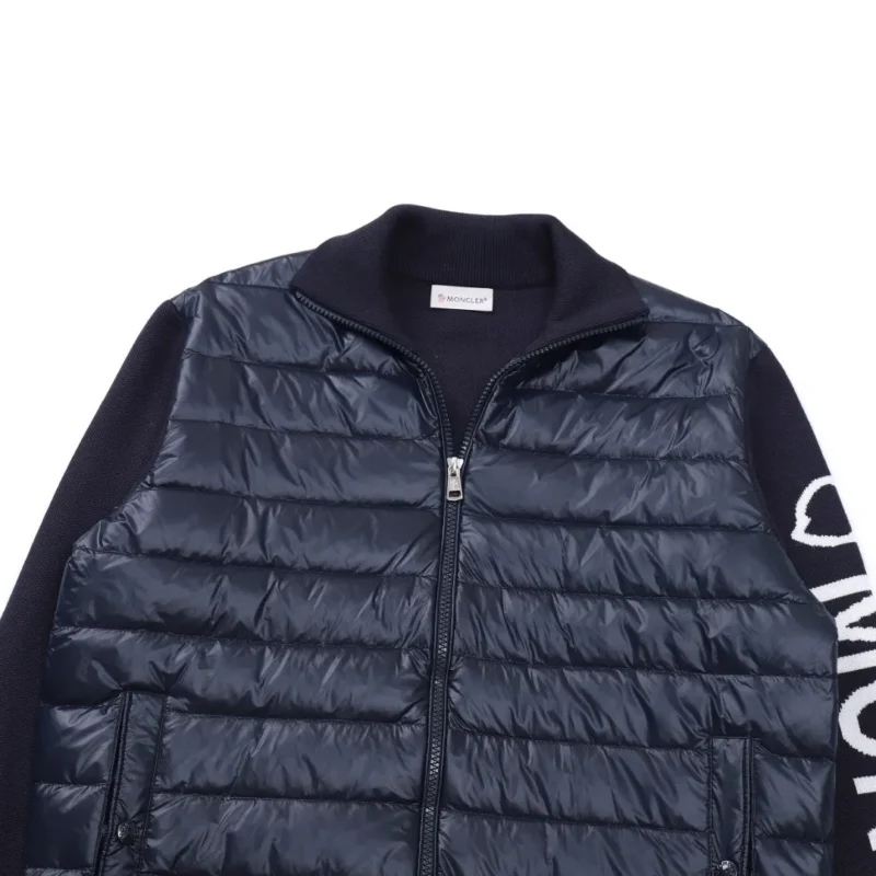 Replica Moncler M29 Knit Down Jacket Navy Blue Reps - RepLuxe