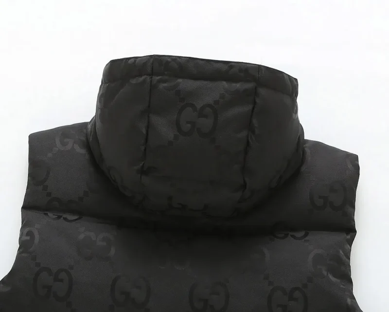 Replica Gucci GG Canvas Hooded Down Vest Black Reps - RepLuxe