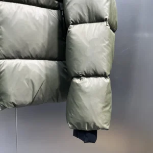 Replica Prada Down Jacket Olive Green Hooded Reps - RepLuxe