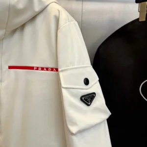 Replica Prada Down Jacket Hooded White Style Reps - RepLuxe