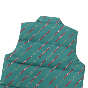 Replica THE NORTH FACE GUCCI Down Vest Green Print Reps - RepLuxe