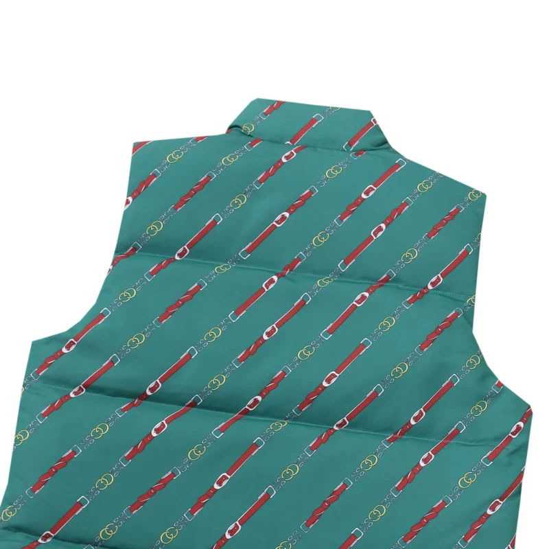 Replica THE NORTH FACE GUCCI Down Vest Green Print Reps - RepLuxe