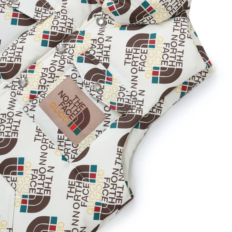 Replica THE NORTH FACE x GUCCI Down Vest White Reps - RepLuxe