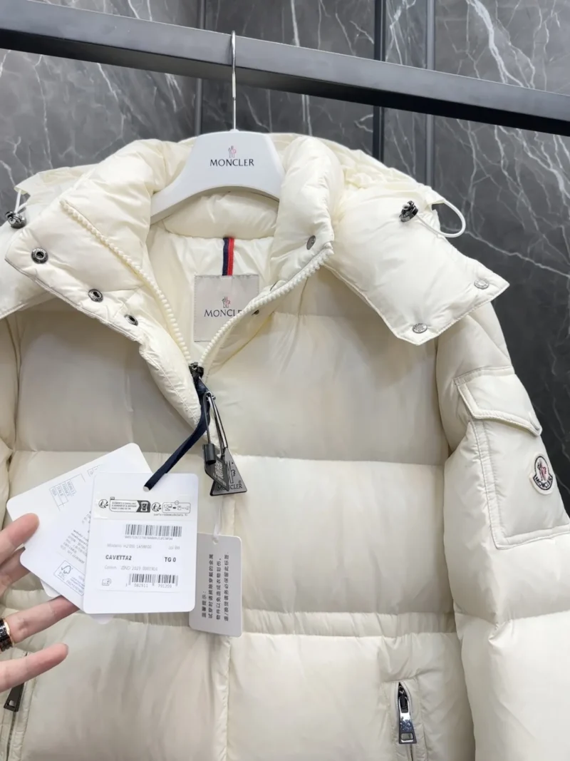 Replica Moncler Cavettaz Down Jacket Ivory Long Reps - RepLuxe
