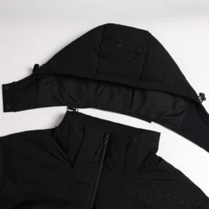 Replica LOUIS VUITTON Down Jacket Black Hooded Reps - RepLuxe