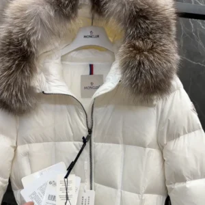 Replica Moncler Boedic Down Jacket White Fur Trim Reps - RepLuxe