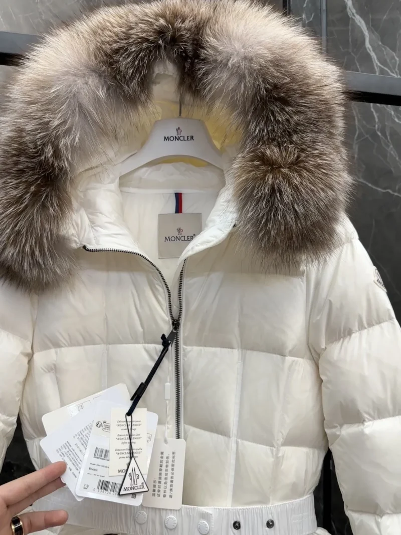 Replica Moncler Boedic Down Jacket White Fur Trim Reps - RepLuxe