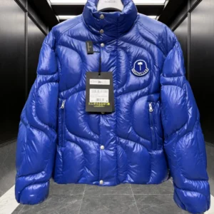 Replica Moncler Palm Angels Haunani Puffer Jacket Blue Reps - RepLuxe