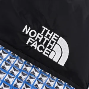 Replica Supreme TNF Studded Logo Hooded Puffer Blue Reps - RepLuxe