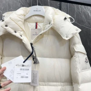 Replica Moncler Cavettaz Down Jacket Ivory Long Reps - RepLuxe