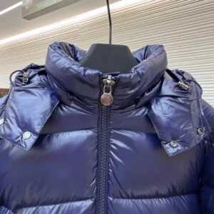 Replica Moncler Maya Down Jacket Navy Blue Hooded Reps - RepLuxe