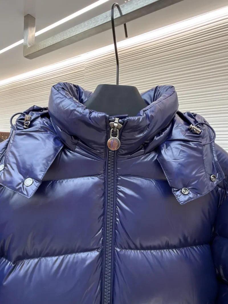 Replica Moncler Maya Down Jacket Navy Blue Hooded Reps - RepLuxe