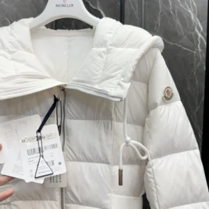 Replica Moncler Faucon Long Down Coat White Women Reps - RepLuxe