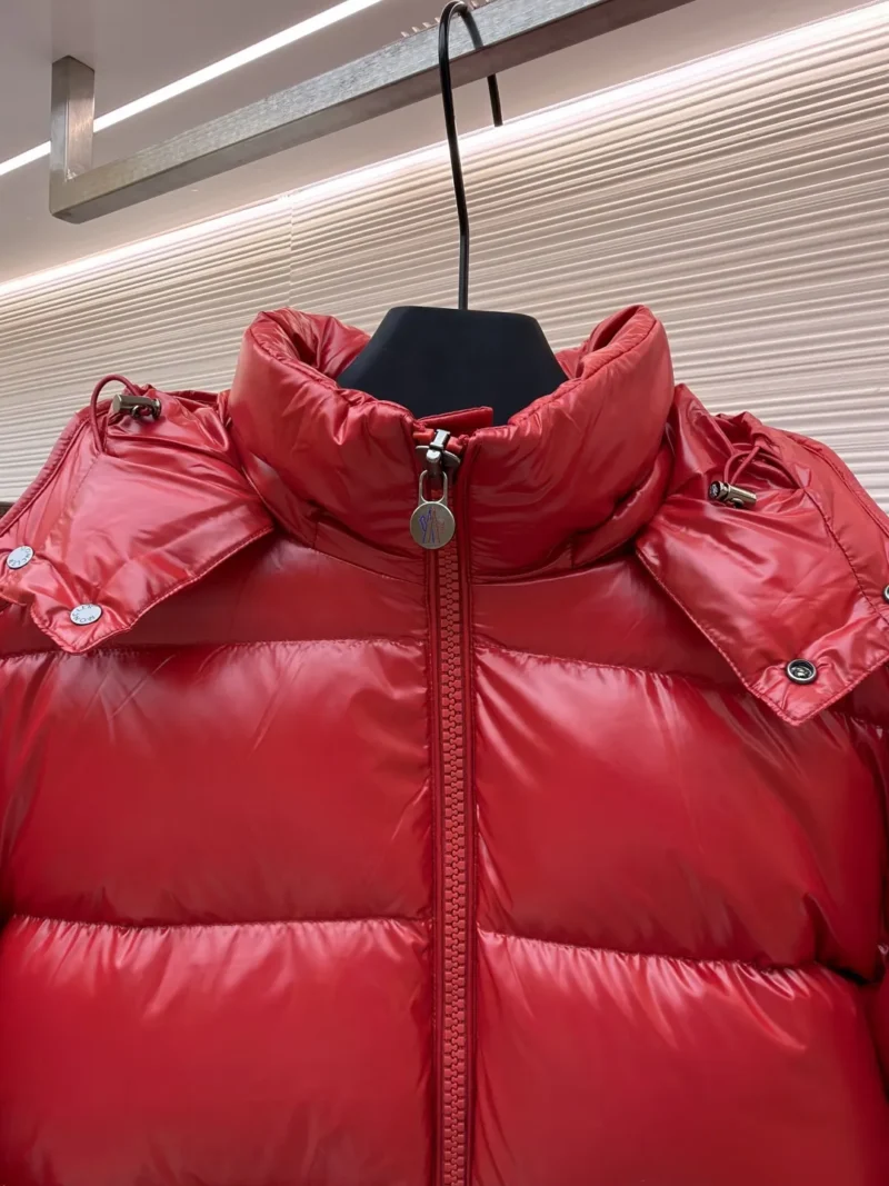 Replica Moncler Maya Down Jacket Red Hooded Reps - RepLuxe