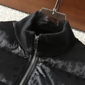 Replica Dior Knit Down Jacket Black Quilted Reps - RepLuxe