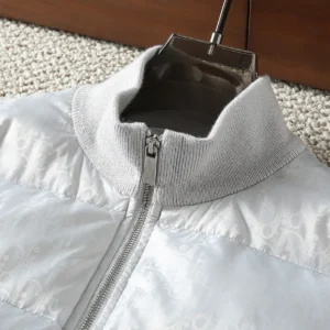 Replica Dior Knit Down Jacket White Unisex Reps - RepLuxe