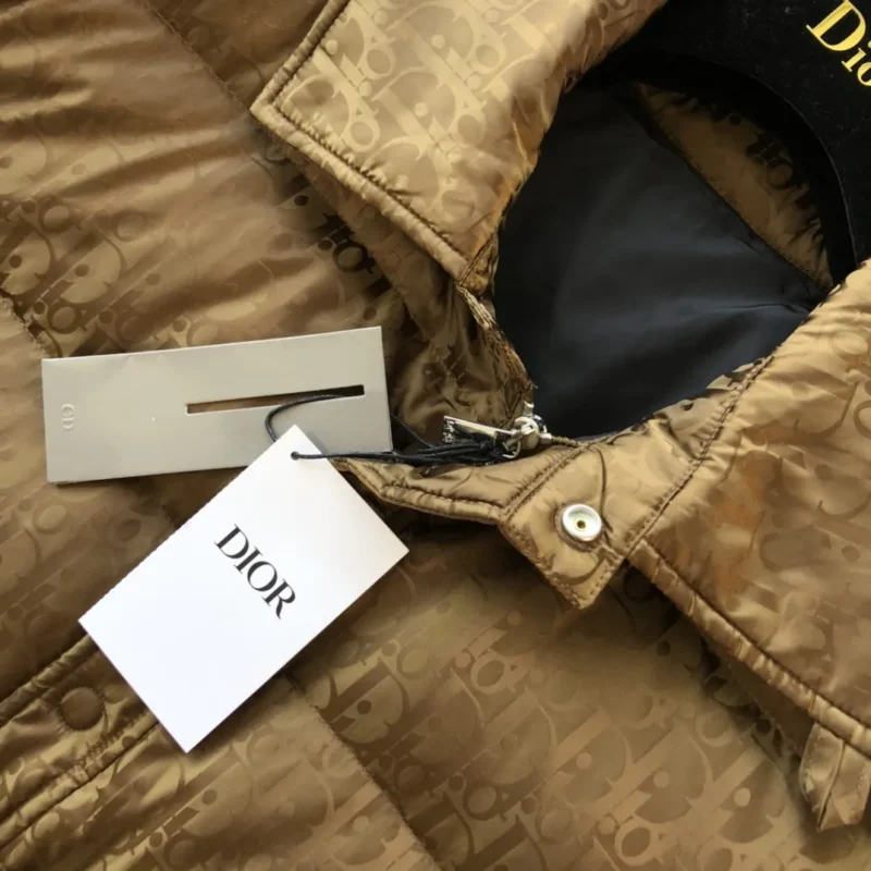 Replica Dior Oblique Quilted Down Jacket Brown Reps - RepLuxe