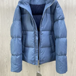 Replica Dior CD Classic Down Jacket Blue Oblique Reps - RepLuxe
